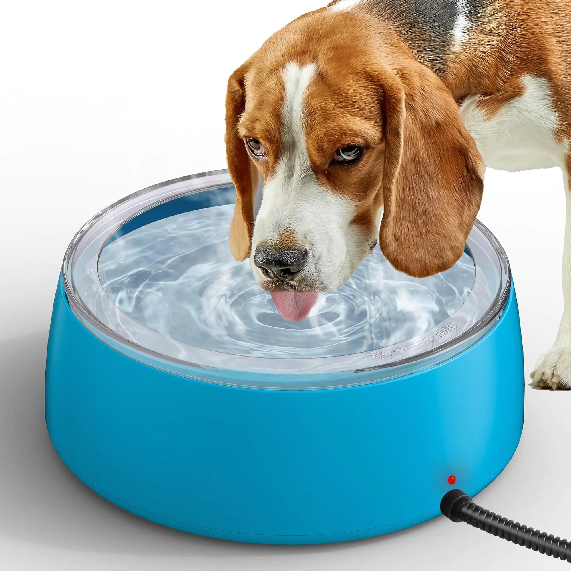 Newget 3L Heated Water Bowl Outdoor Heated Pet Water Bowl for Dogs and Cats Outside Waterproof Heated Water Dish with Chew Resistant Cord Smart Heated Pet Bowl Provides Water for Rabbit Chicken