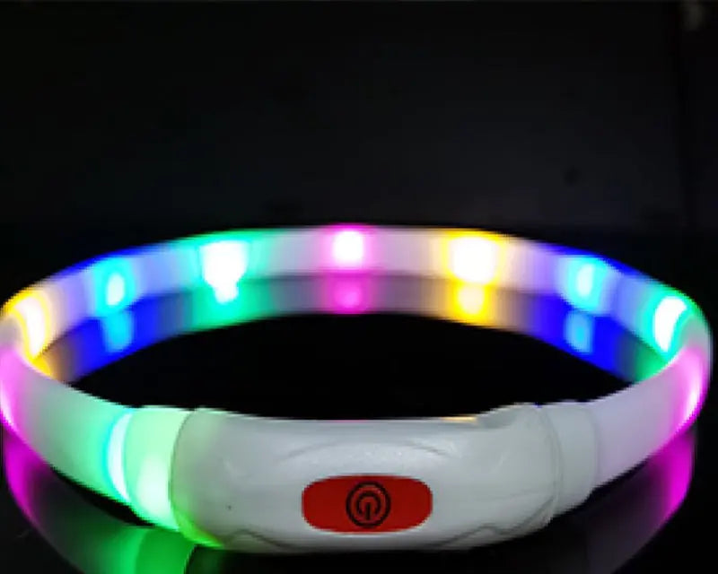 LED Luminous Dog Silicone Collar