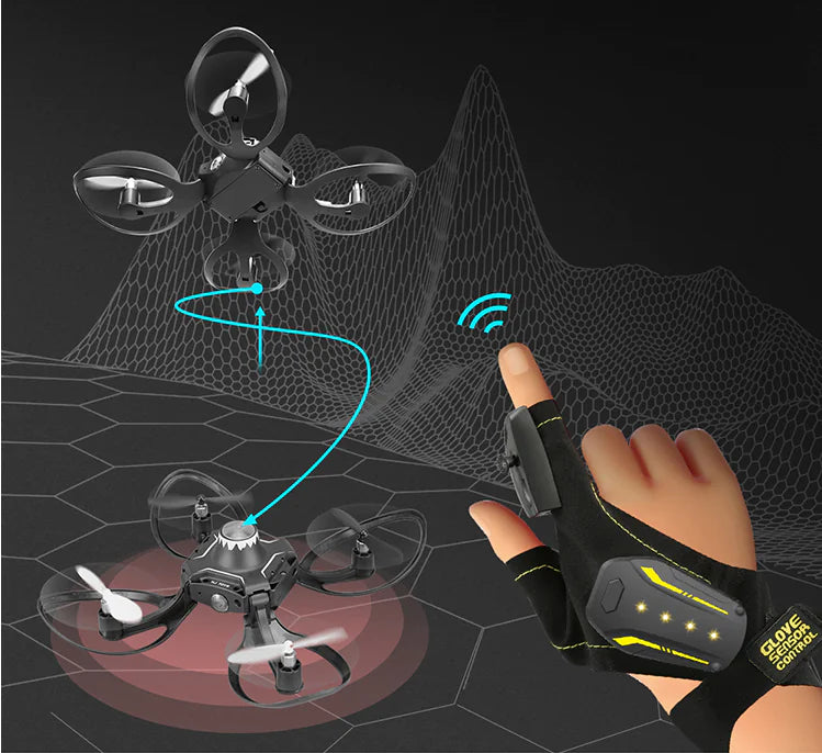Mini Gesture-Controlled Foldable Quadcopter Drone