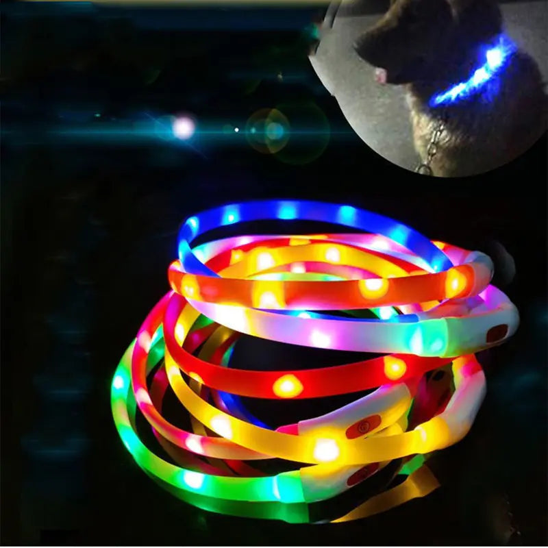 LED Luminous Dog Silicone Collar